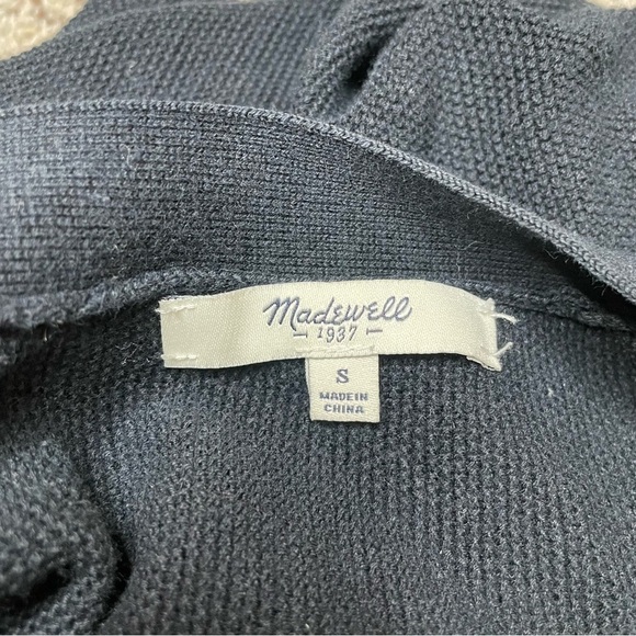 Madewell Inlet Button Up Long Sleeve Cotton Cardigan in Black Small - Picture 8 of 13